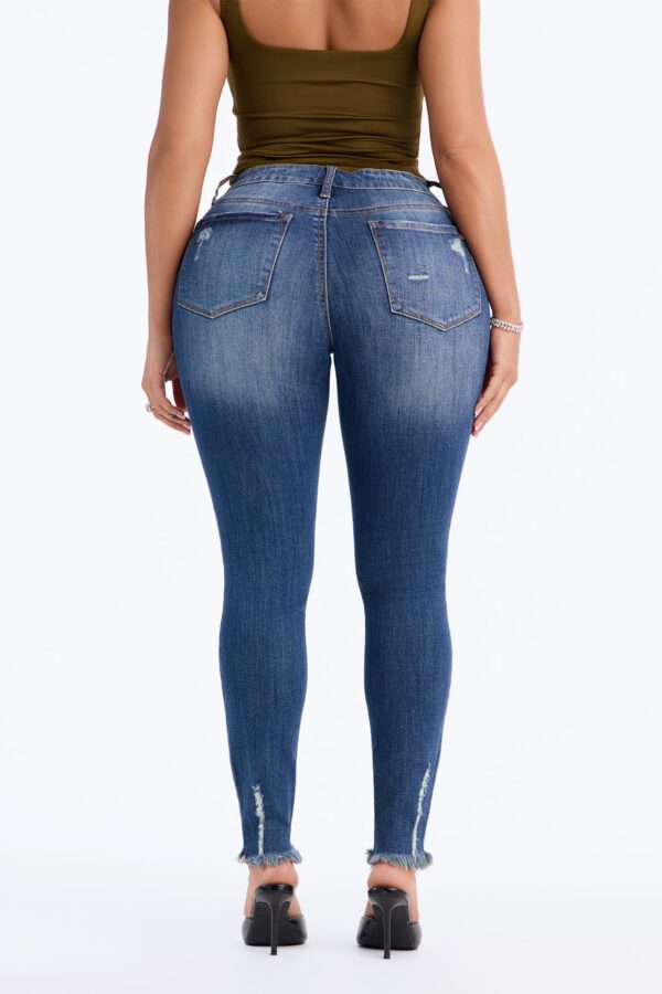 Rhylie Rip & Repair Skinny Jeans - Dark Wash