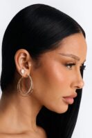 Halo Hoop Earring - Gold