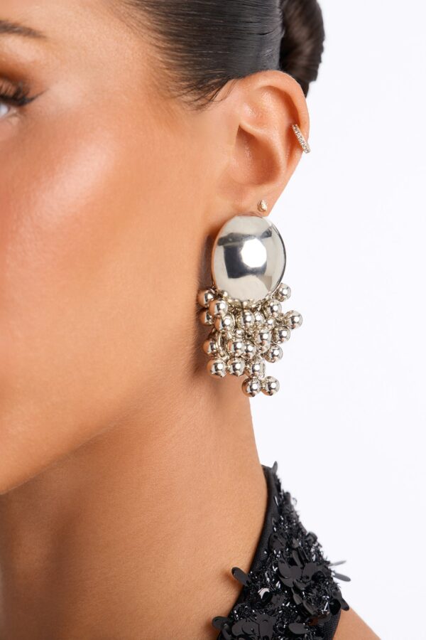 Bubble Pop Drop Earrings - Silver