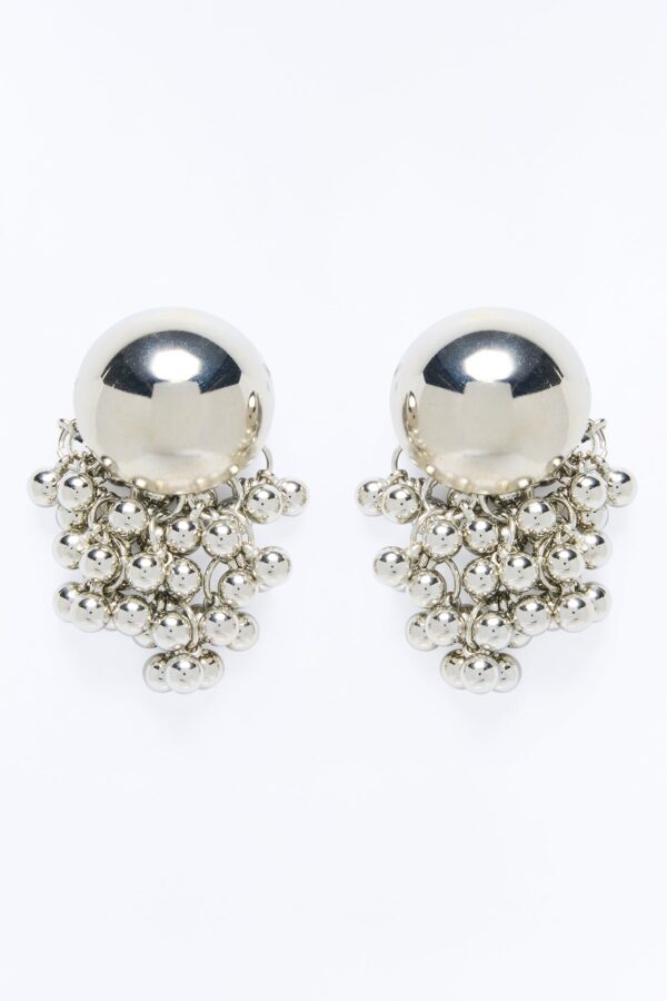 Bubble Pop Drop Earrings - Silver