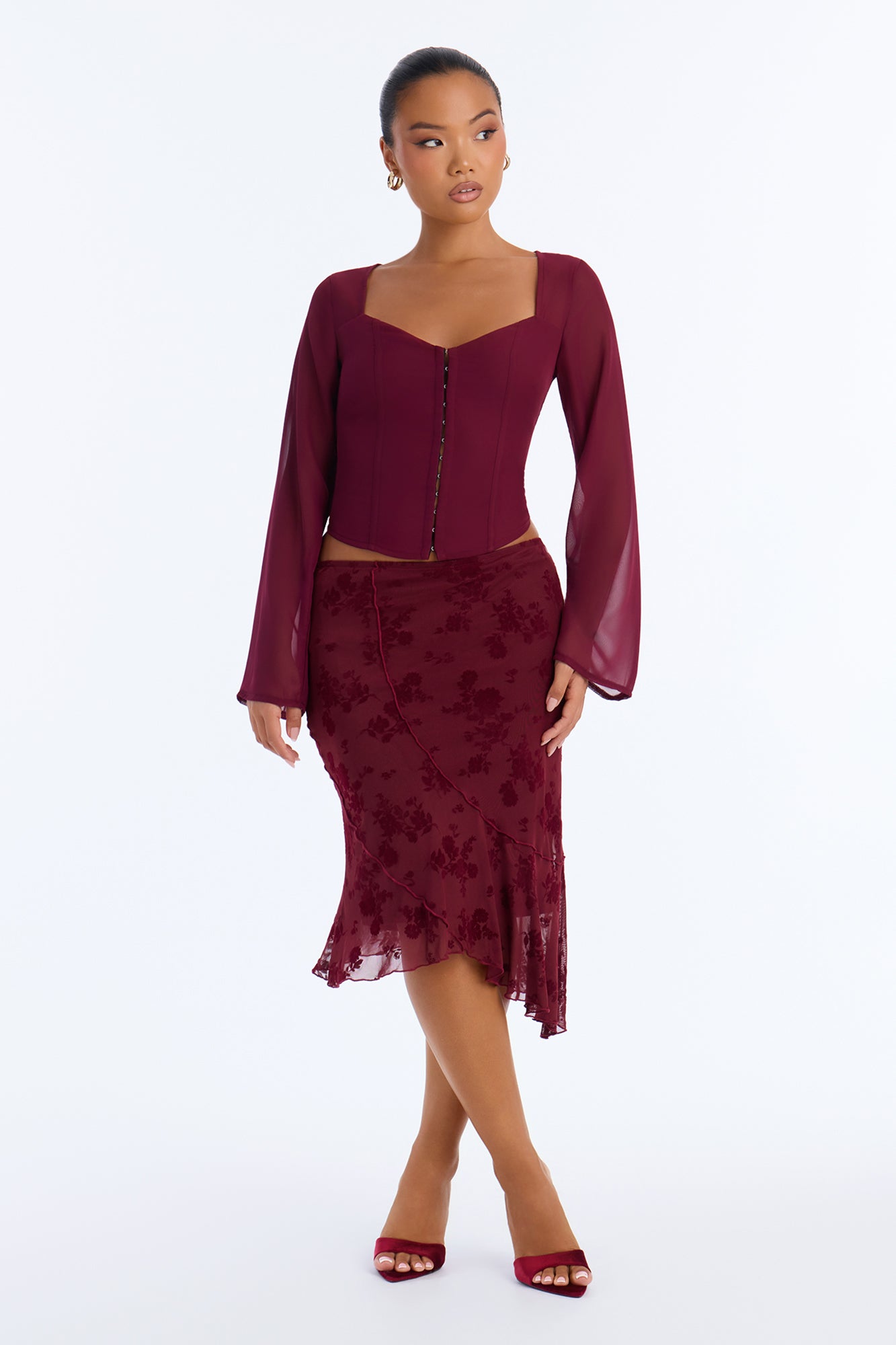 Ladies Kit Burgundy Skirt