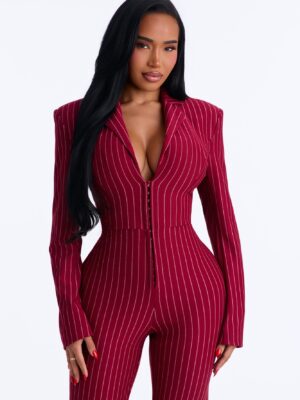 Ladies Kit Burgundy Jumpsuit
