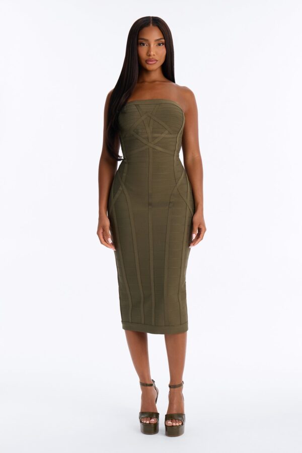 Olive Dress with midi