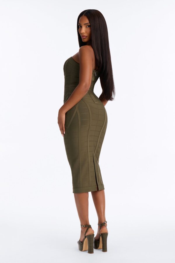 Olive Dress with midi