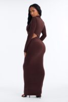 Brown Dress with mock neck
