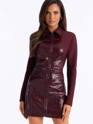 Dress with contrast trim