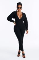 Black V-Neck Jumpsuit