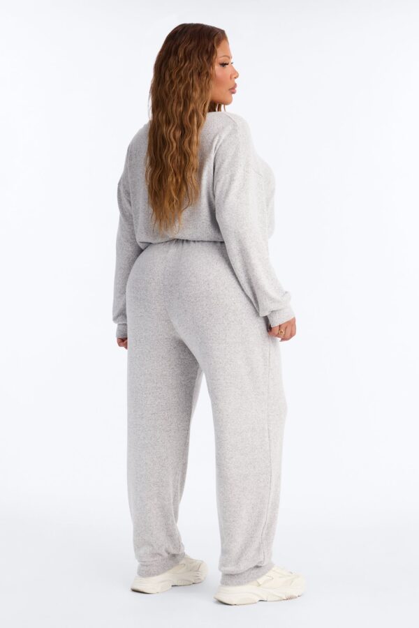 V-Neck Jumpsuit in Heather Grey