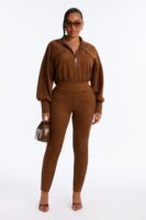 Jumpsuit with a mock neck