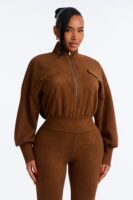 Jumpsuit with a mock neck