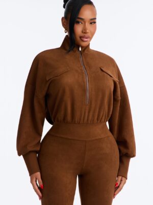 Jumpsuit with a mock neck
