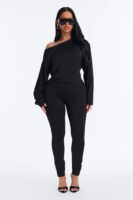 Jumpsuit in Black 50% rayon