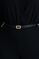 V-Neck Jumpsuit in Black