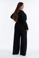 V-Neck Jumpsuit in Black
