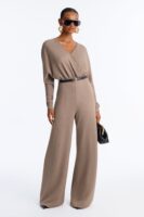 Jumpsuit in Mocha 80% rayon