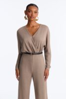 Jumpsuit in Mocha 80% rayon