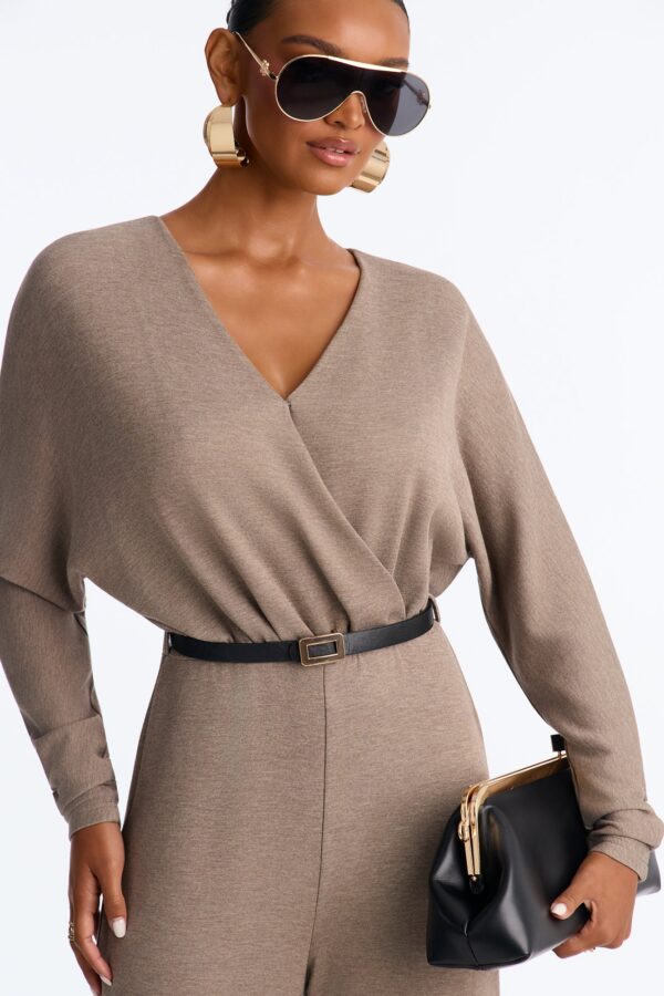 Jumpsuit in Mocha 80% rayon