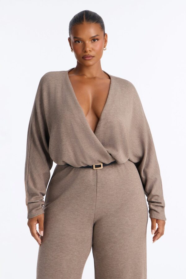 Jumpsuit in Mocha 80% rayon