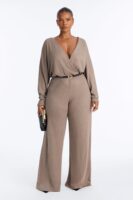 Jumpsuit in Mocha 80% rayon