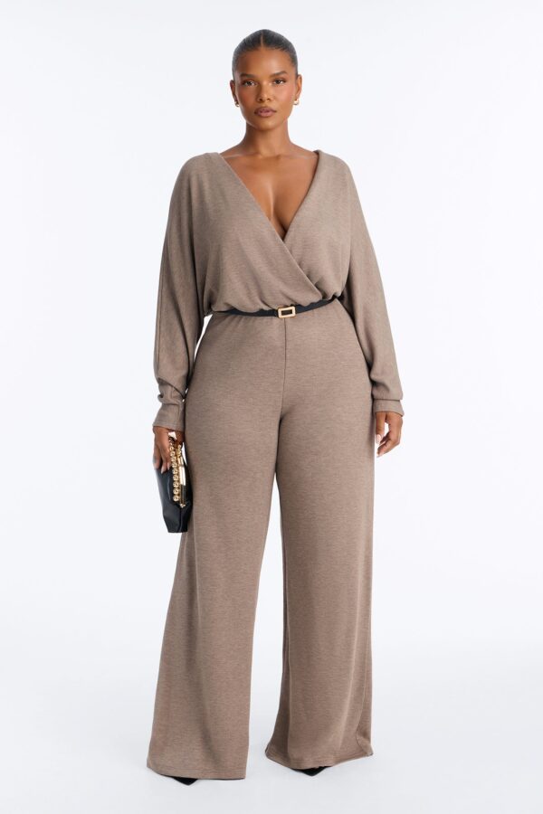 Jumpsuit in Mocha 80% rayon