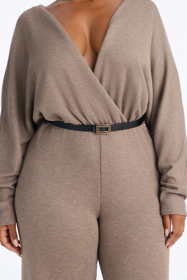 Jumpsuit in Mocha 80% rayon