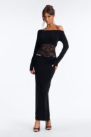 Skirt in Black 75% viscose