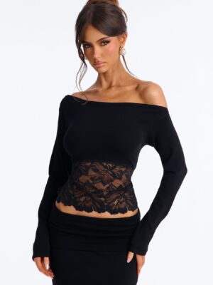 Skirt in Black 75% viscose