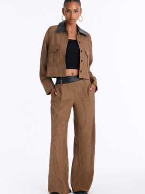 Brown Wide-Leg Pants