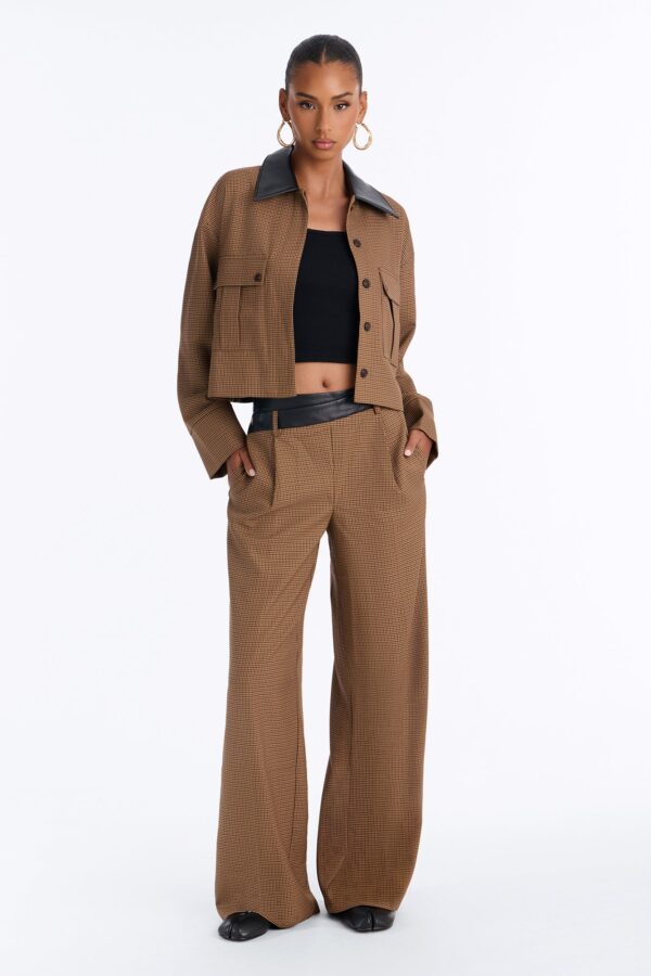 Brown Wide-Leg Pants