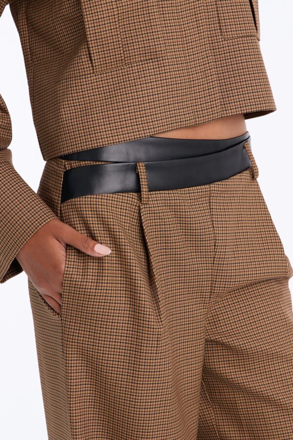 Brown Wide-Leg Pants