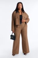 Brown Wide-Leg Pants