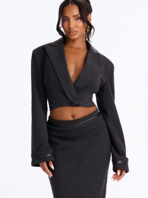 Skirt in Charcoal 80% polyester