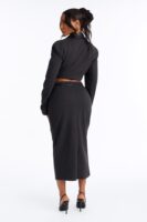 Skirt in Charcoal 80% polyester