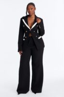 Black Pants with v-neck