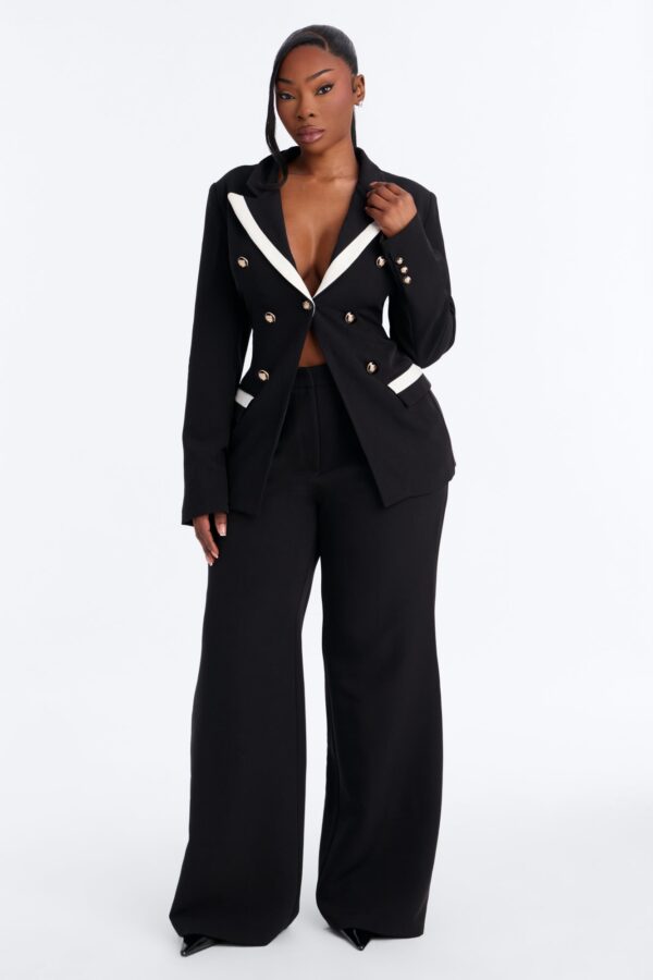 Black Pants with v-neck