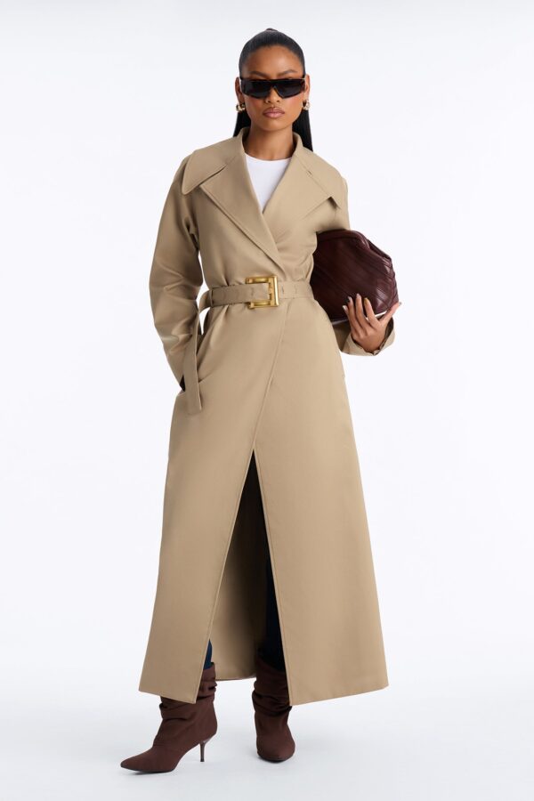 Maxi Coat in Khaki