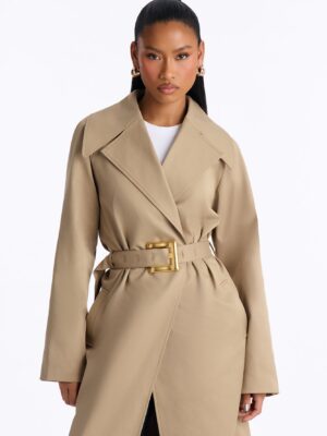 Maxi Coat in Khaki