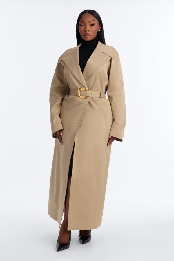 Maxi Coat in Khaki