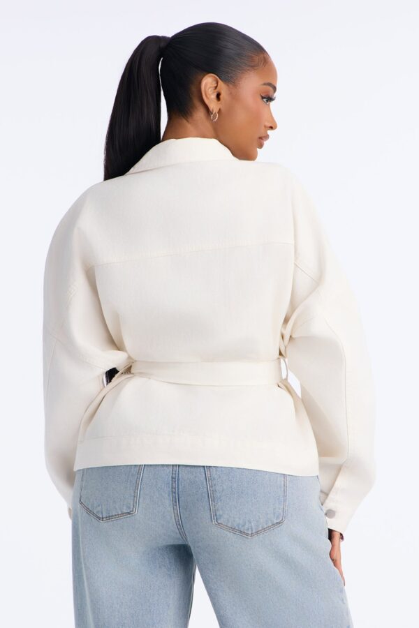 Jacket in Ivory 100% cotton