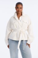 Jacket in Ivory 100% cotton