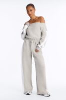Wide-Leg Jumpsuit in Heather Grey
