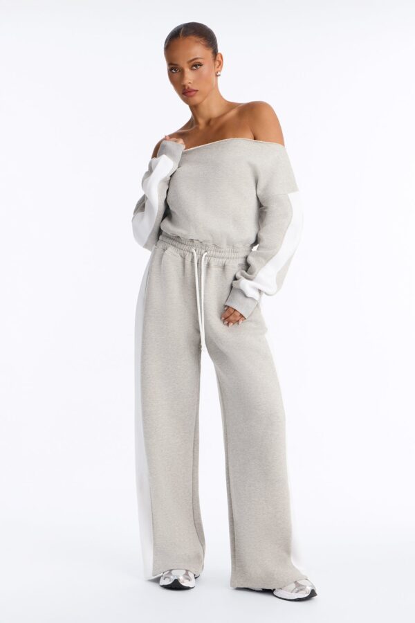 Wide-Leg Jumpsuit in Heather Grey