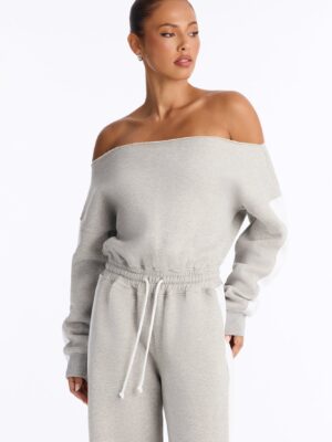 Wide-Leg Jumpsuit in Heather Grey