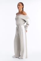 Wide-Leg Jumpsuit in Heather Grey