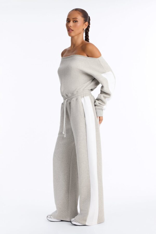 Wide-Leg Jumpsuit in Heather Grey