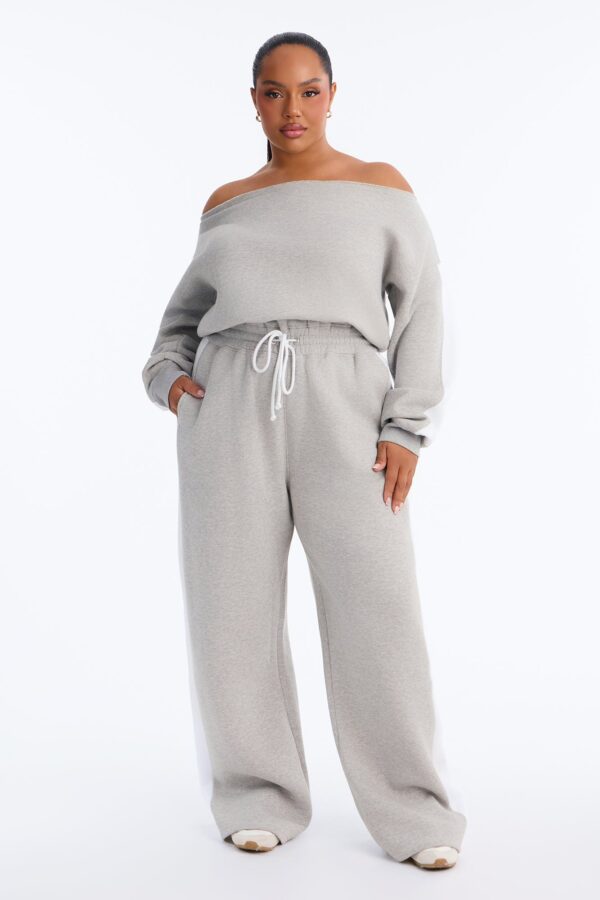 Wide-Leg Jumpsuit in Heather Grey