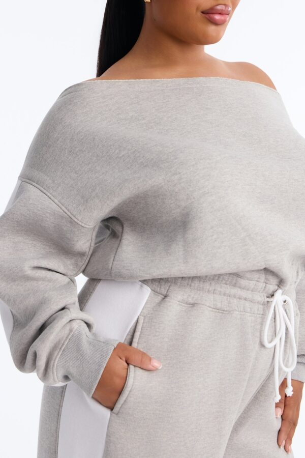 Wide-Leg Jumpsuit in Heather Grey