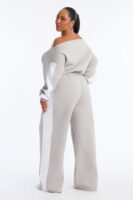 Wide-Leg Jumpsuit in Heather Grey