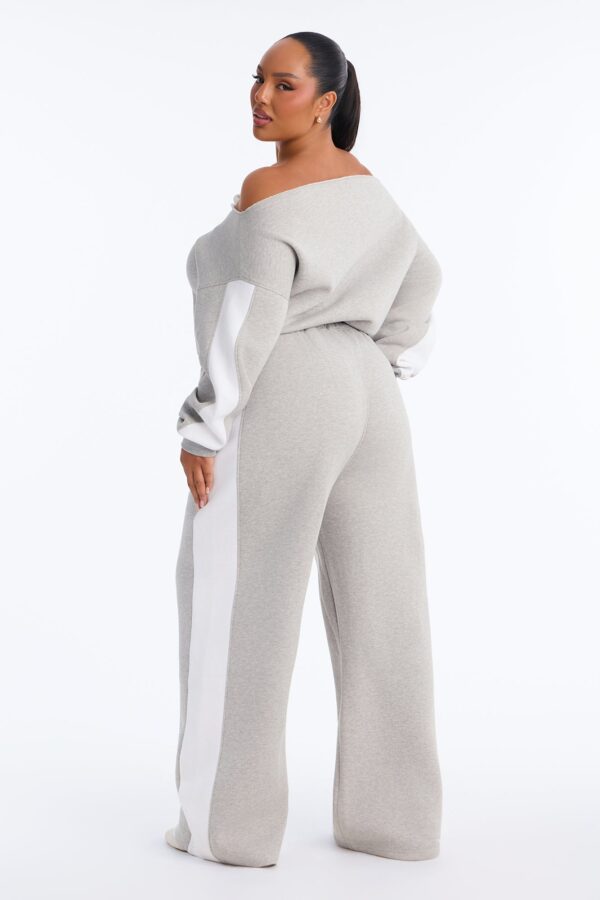 Wide-Leg Jumpsuit in Heather Grey