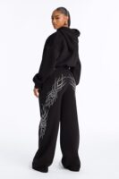 Wide-Leg Hoodie in Black